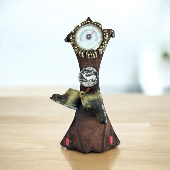 Vintage Rustic Thermometer Wall Plaque Hanging Hiking Boots Cabin Lodge Decor - Picture 8 of 8